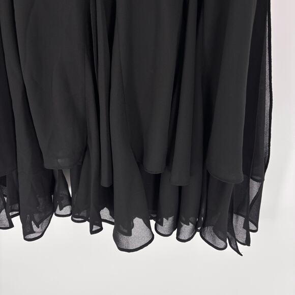 Vtg 90s Y2K Midi Maxi Skirt Plus Size 16W Ruffle Chiffon Witch Whimsigoth Fairy - Picture 2 of 6